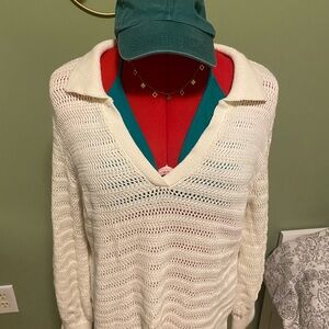 Bohemian White Knit Sweater
